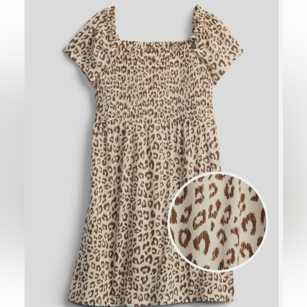 GAP Kids Dress in Brown Leopard Print